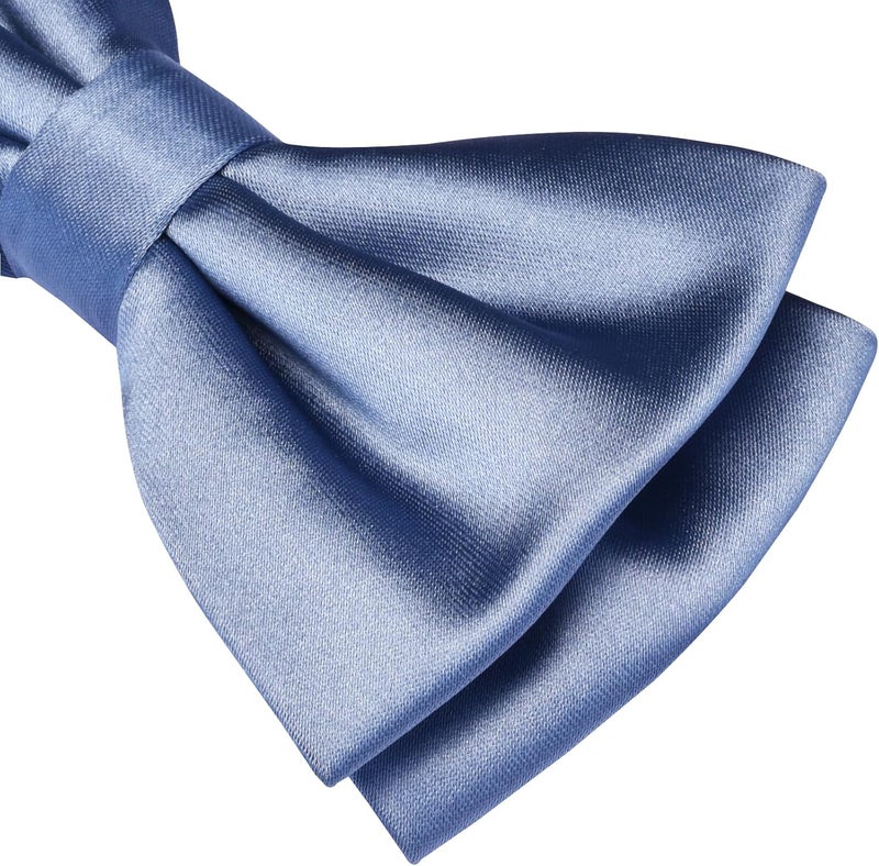 Branduce Solid Color Pre-tied Bow Tie Quality Adjustable Bowtie for Men Party Wedding - Image 3